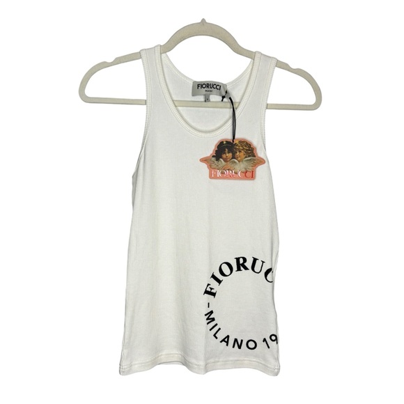 NWT Fiorucci Milano Stamp Vest Tank Top - Picture 2 of 8